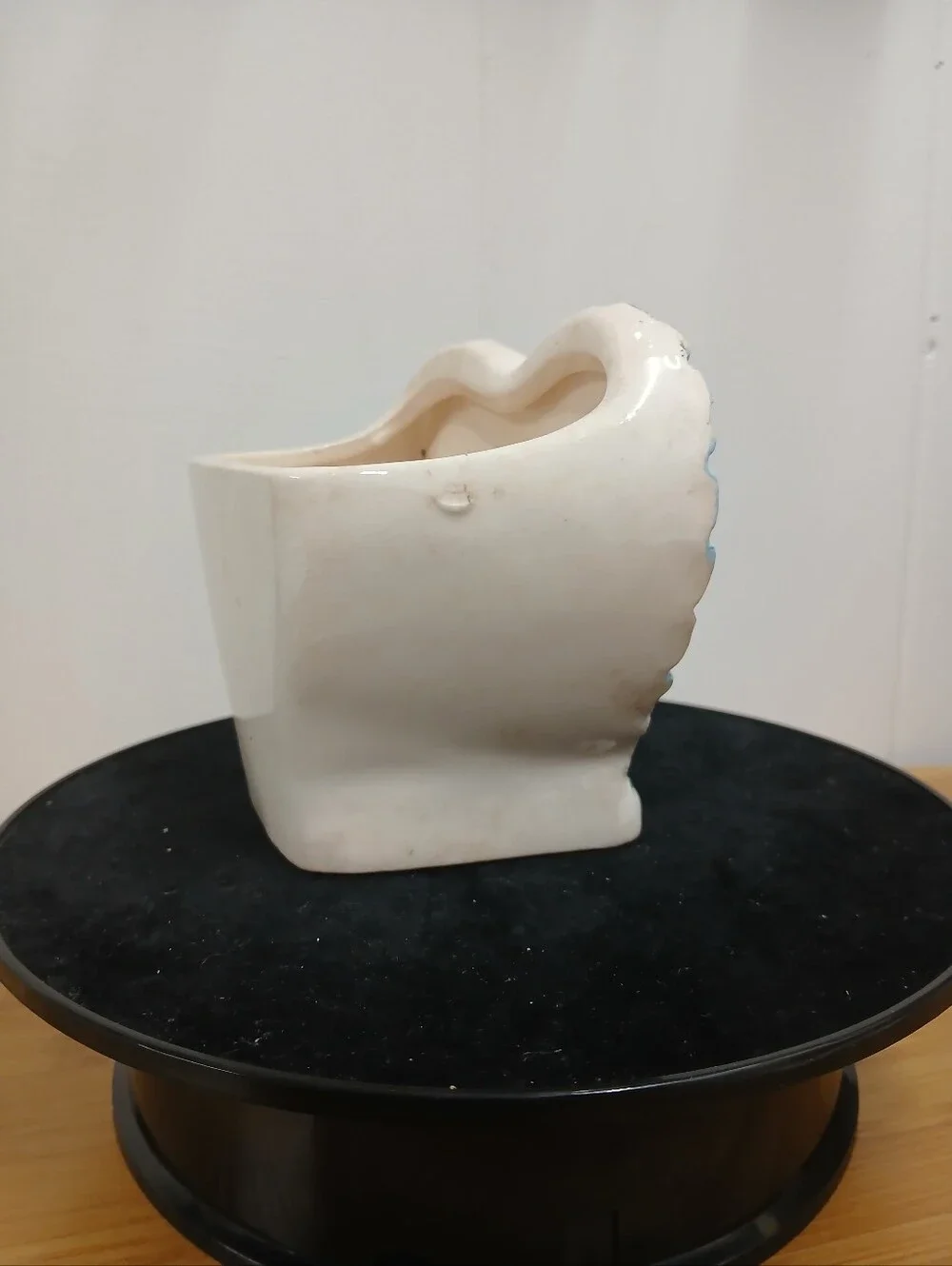 Vtg Lefton Valentines Kissing Doves Ceramic Planter #964